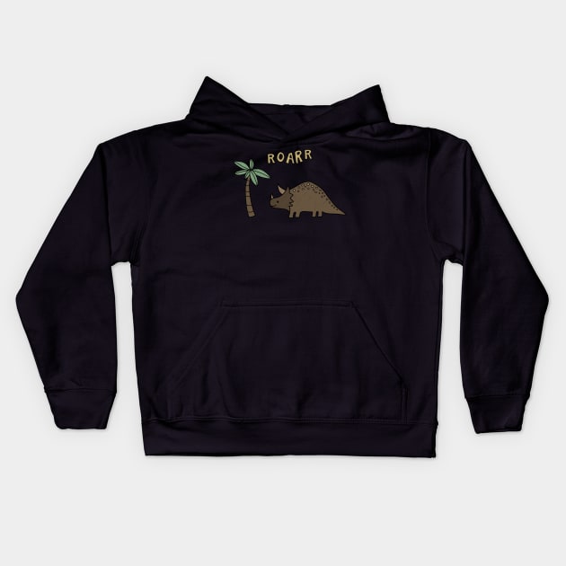 Dinosaur drawing Kids Hoodie by valentinahramov